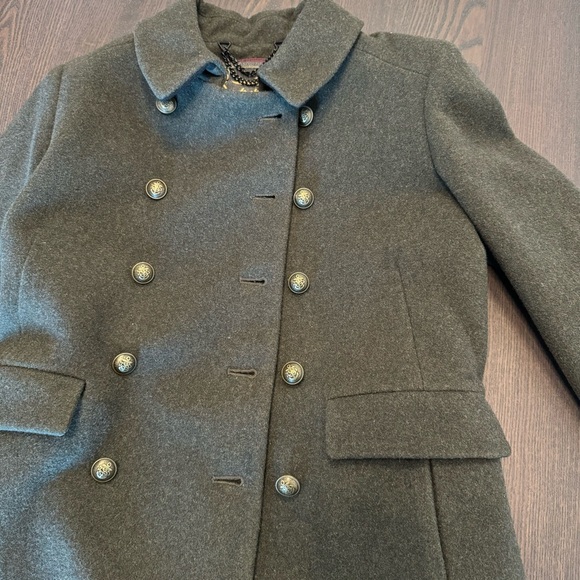BNWOT Superdry wool peacoat is army green - size xs - Picture 4 of 13